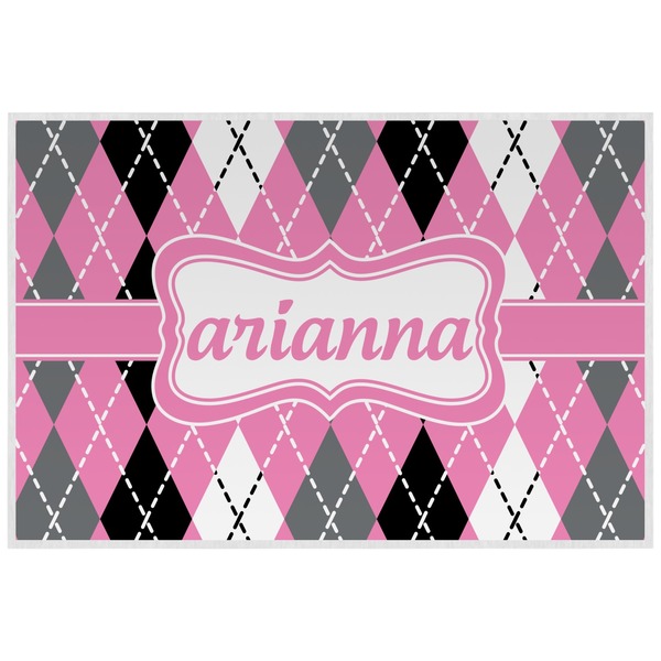 Custom Argyle Laminated Placemat w/ Name or Text