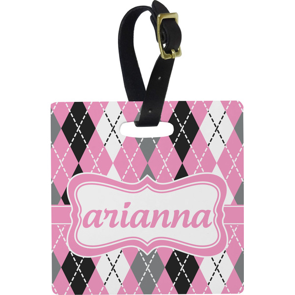 Argyle Personalized Square Luggage Tag