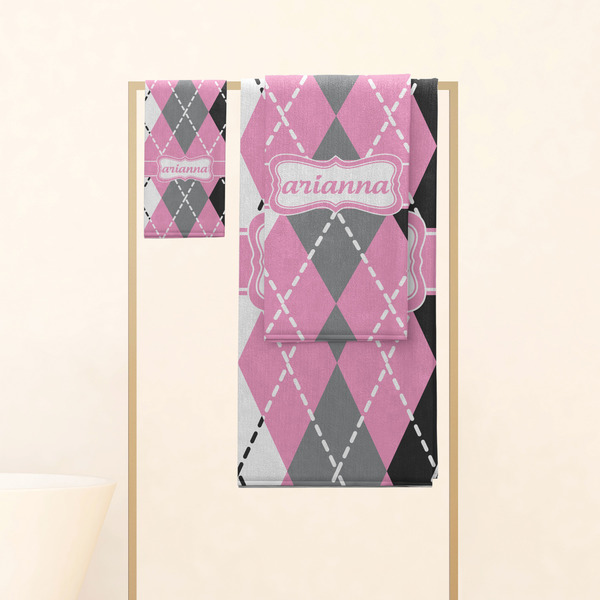 Argyle Personalized Towel Set