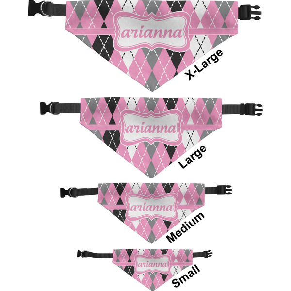 Argyle Pet Bandana Sizes