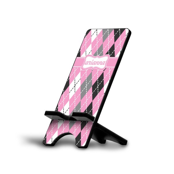 Custom Argyle Cell Phone Stand (Small) (Personalized)