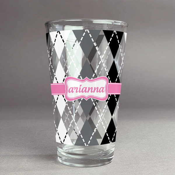 Custom Argyle Pint Glass - Full Print (Personalized)