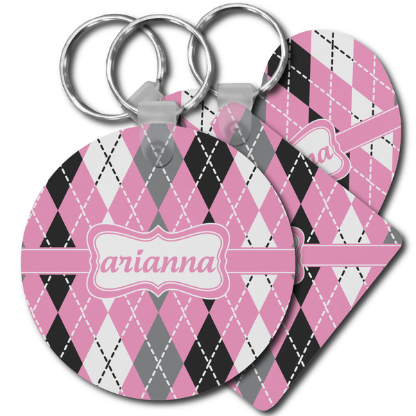 Custom Argyle Plastic Keychain (Personalized)