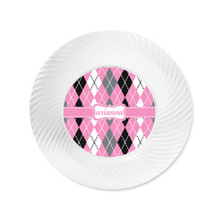 Argyle Plastic Party Appetizer & Dessert Plates - 6" (Personalized)