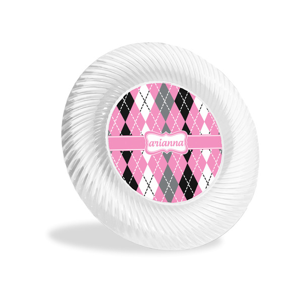 Custom Argyle Plastic Party Appetizer & Dessert Plates - 6" (Personalized)