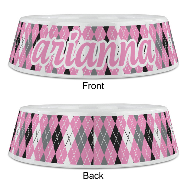 Argyle Plastic Pet Bowls - Large - APPROVAL