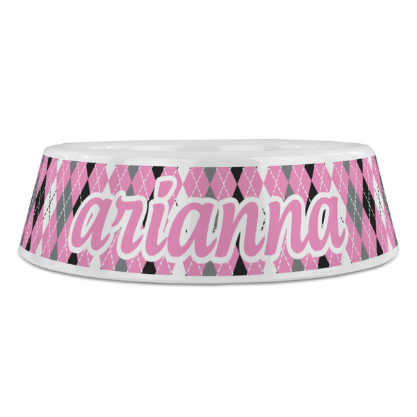 Argyle Plastic Pet Bowls - Large - FRONT