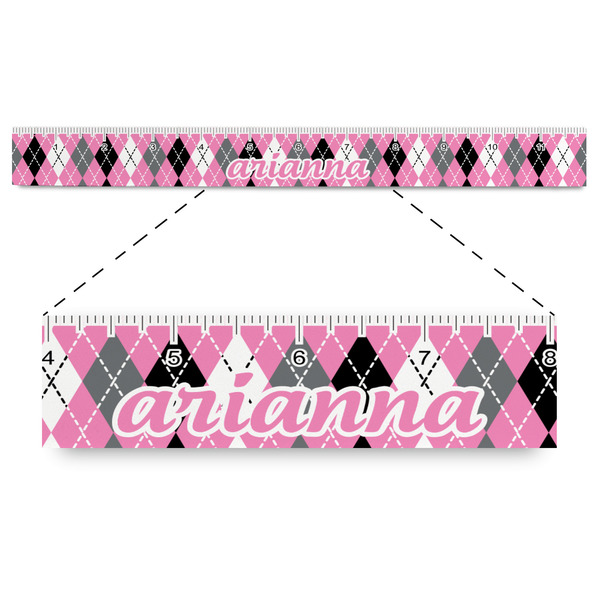 Custom Argyle Plastic Ruler - 12" (Personalized)