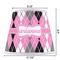Argyle Poly Film Empire Lampshade - Dimensions
