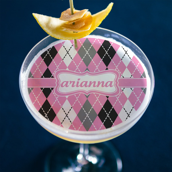 Argyle Printed Drink Topper - XLarge - In Context