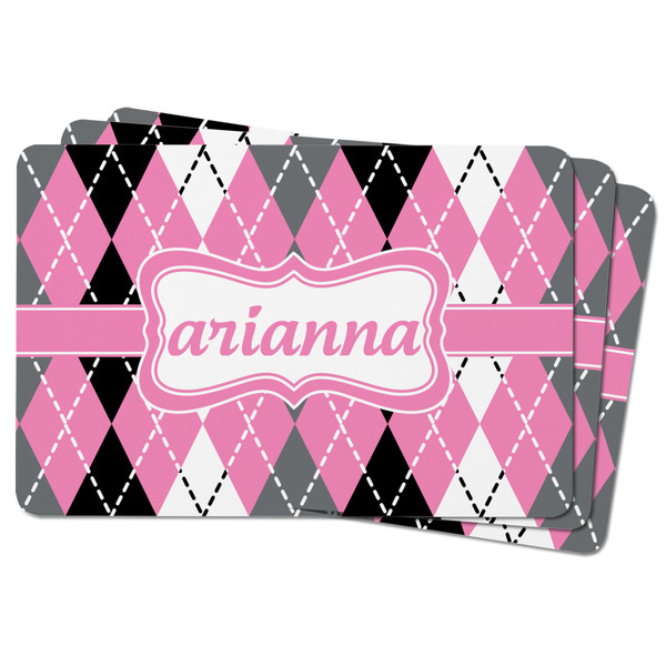 Argyle Rectangular Fridge Magnet - THREE