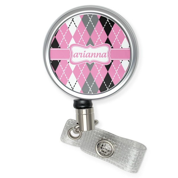 Custom Argyle Retractable Badge Reel (Personalized)