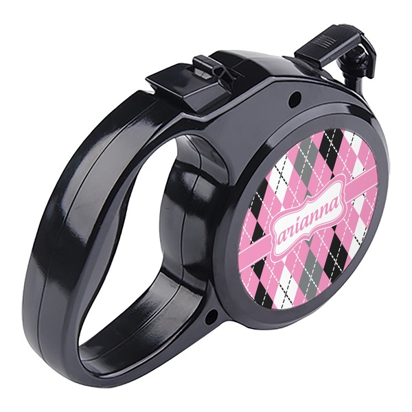 Argyle Retractable Dog Leash - Angle