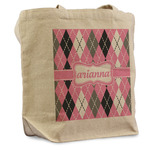 Argyle Reusable Cotton Grocery Bag (Personalized)