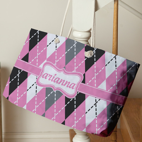 Argyle Large Rope Tote - Life Style