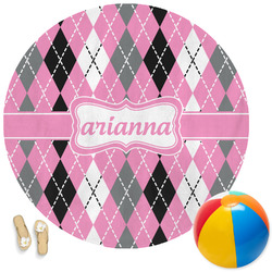 Argyle Round Beach Towel (Personalized)