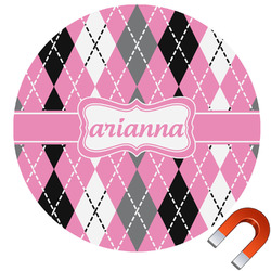 Argyle Round Car Magnet - 10" (Personalized)