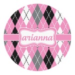 Argyle Round Decal (Personalized)