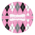 Argyle Round Decal - XLarge (Personalized)