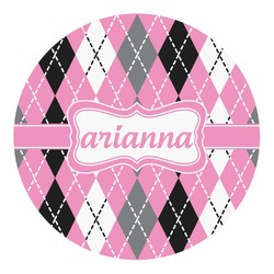 Argyle Round Decal - Small (Personalized)
