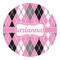 Argyle Round Decal - Small (Personalized)