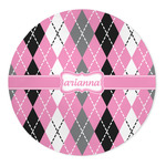 Argyle 5' Round Indoor Area Rug (Personalized)