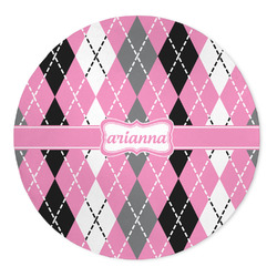 Argyle 5' Round Indoor Area Rug (Personalized)