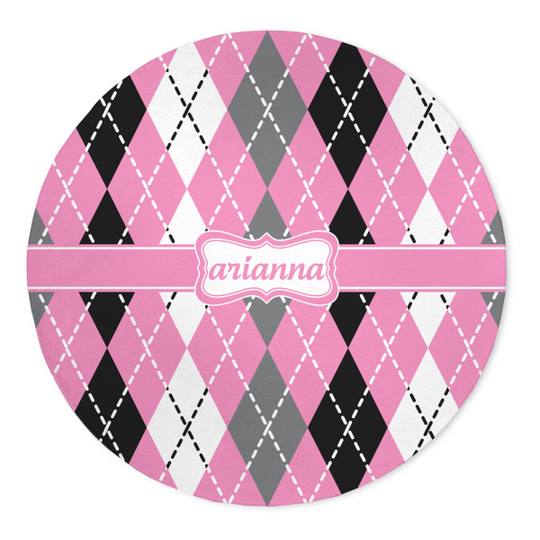 Custom Argyle 5' Round Indoor Area Rug (Personalized)