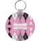 Argyle Round Plastic Keychain (Personalized)