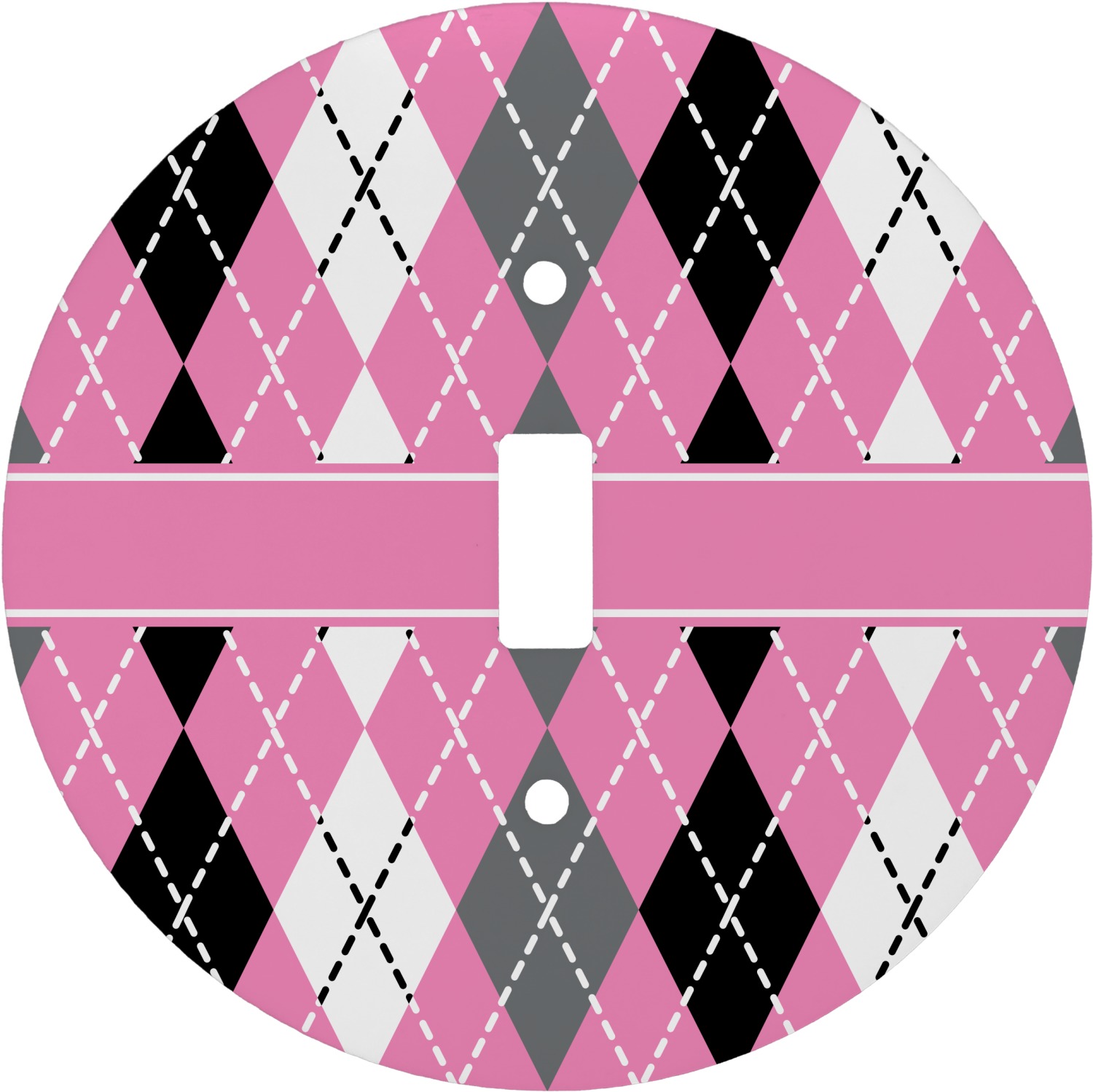 Argyle Round Light Switch Cover (Personalized) YouCustomizeIt