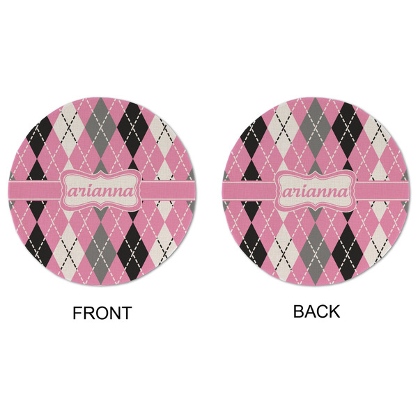 Argyle Round Linen Placemats - APPROVAL (double sided)