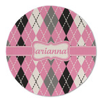 Argyle Round Linen Placemat (Personalized)