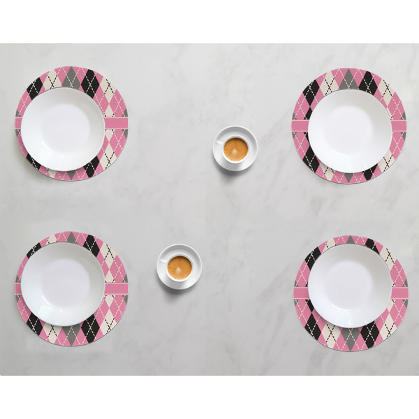 Argyle Round Linen Placemats - LIFESTYLE (set of 4)