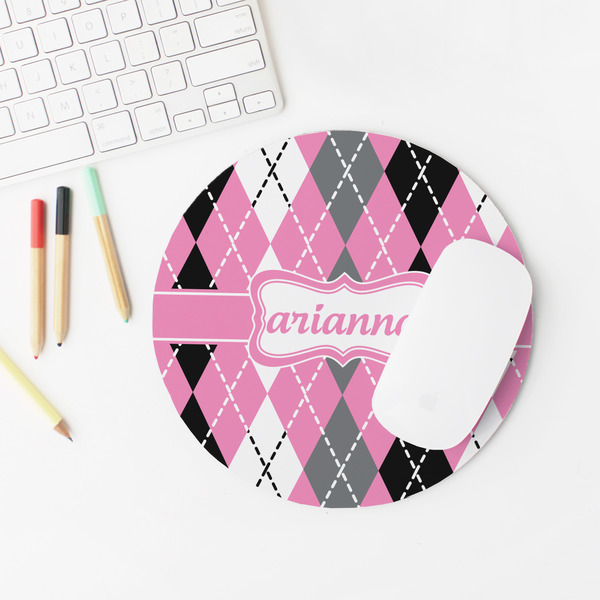 Argyle Round Mousepad - LIFESTYLE 2