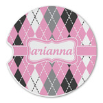 Argyle Sandstone Car Coaster - Single (Personalized)