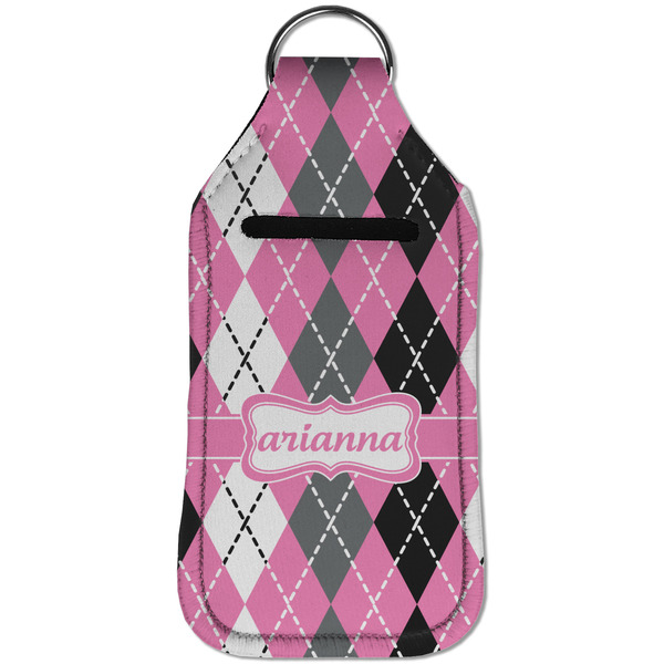 Argyle Sanitizer Holder Keychain - Large (Front)