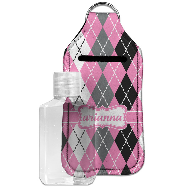 Argyle Sanitizer Holder Keychain - Large with Case