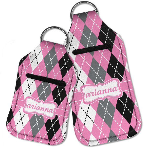 Argyle Sanitizer Holder Keychain - Parent Main