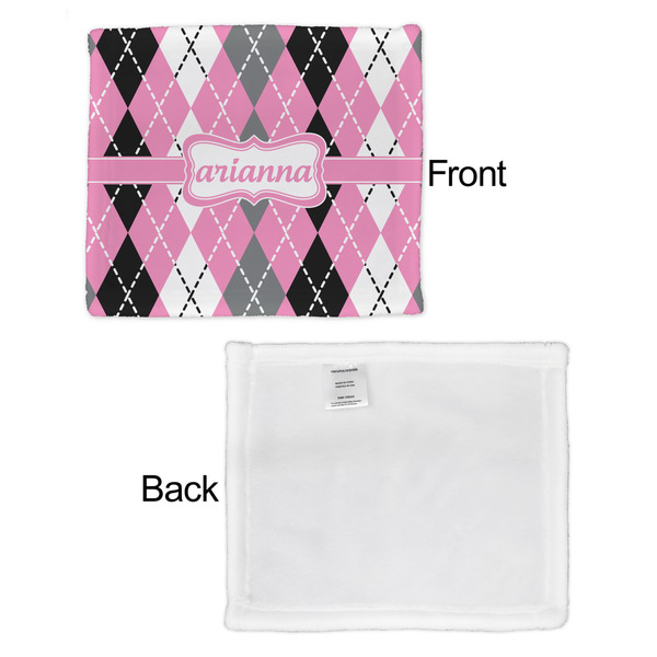 Argyle Security Blanket - Front & White Back View