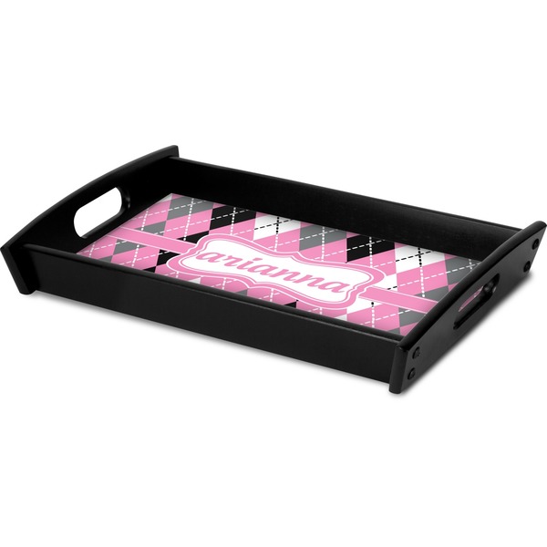 Argyle Serving Tray Black - Corner