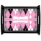 Argyle Black Wooden Tray - Large (Personalized)