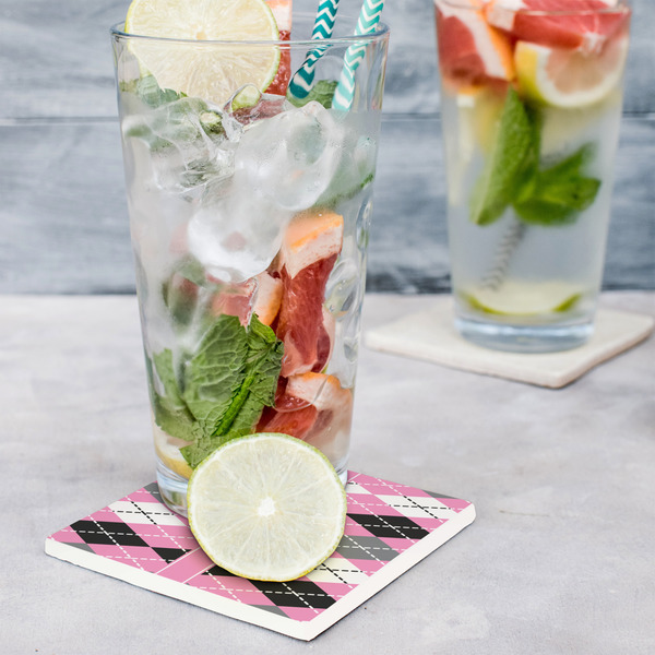 Argyle Set of 4 Stone Coasters - In Context View