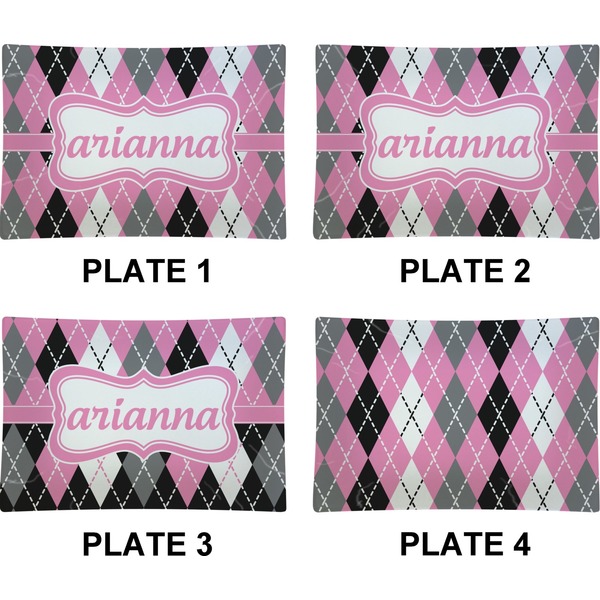 Argyle Set of Rectangular Appetizer / Dessert Plates (Approval)