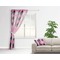 Argyle Sheer Curtain With Window and Rod - in Room Matching Pillow