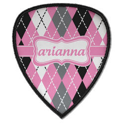 Argyle Iron on Shield Patch A w/ Name or Text