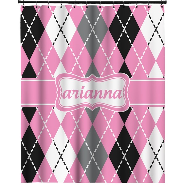 Custom Argyle Extra Long Shower Curtain - 70"x84" (Personalized)