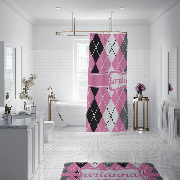 Argyle Shower Curtain - Custom Size
