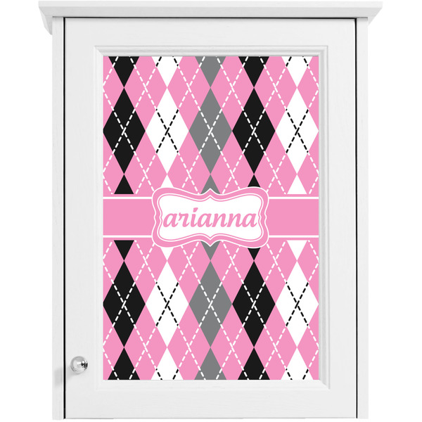 Argyle Single White Cabinet Decal