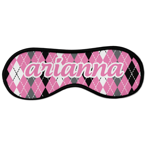 Custom Argyle Sleeping Eye Masks - Large (Personalized)