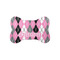 Argyle Bone Shaped Dog Food Mat (Small) (Personalized)